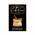 Etiqueta Café Koen Blend Grano centrada con borde blanco amplio