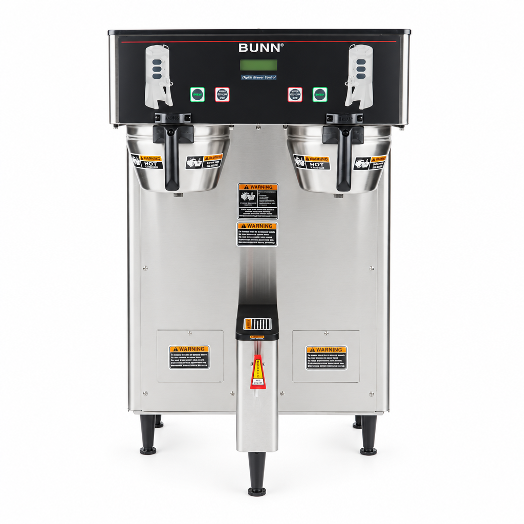 Cafetera Bunn BrewWISE ThermoFresh DBC sobre fondo blanco